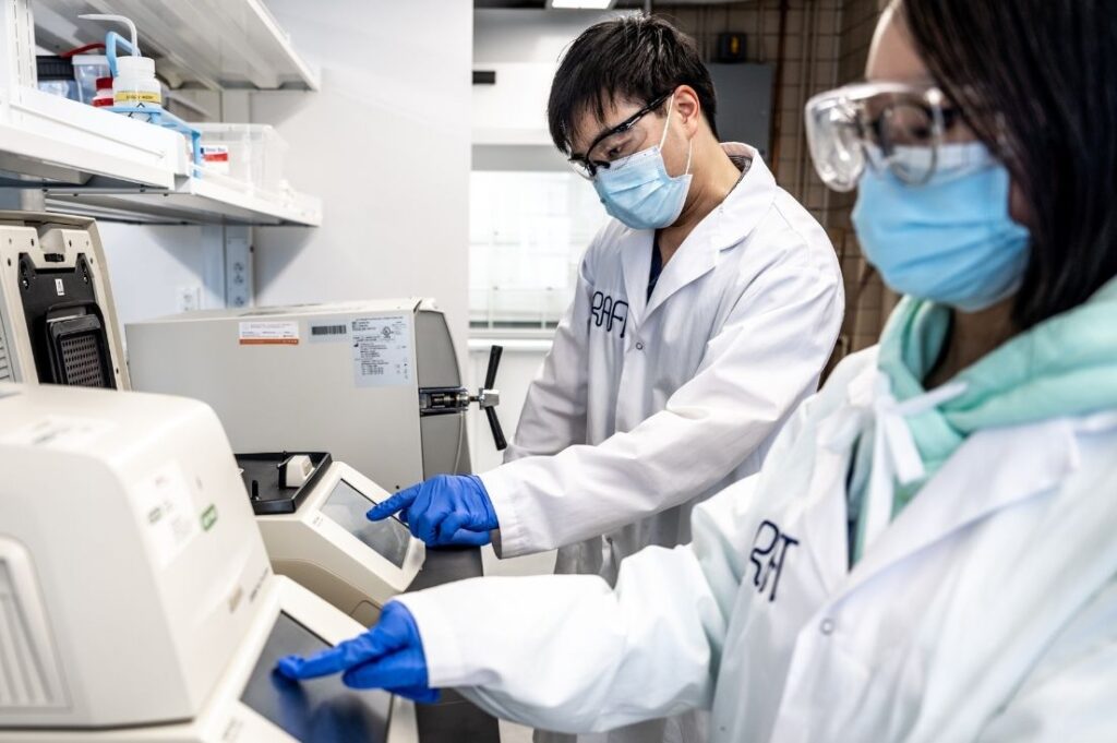 The researchers pictured above will be working on projects supported by the CRAFT Project Awards. Clockwise, starting from top-left hand corner: Claudia dos Santos (U of T), Keith Morton (NRC), Amy Wong (U of T), Daniel Brassard (NRC), Edmond Young (U of T) and Lidija Malic (NRC).