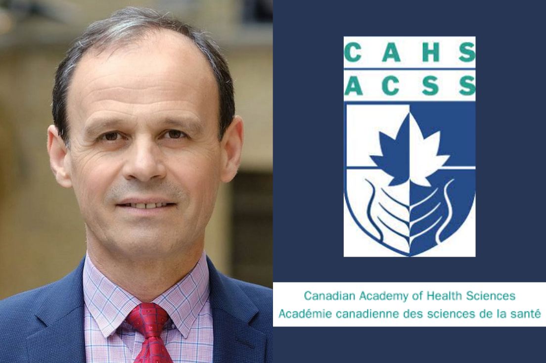  head-and-shoulders shot of Teodor Veres next to the logo of the Canadian Academy of Health Sciences.